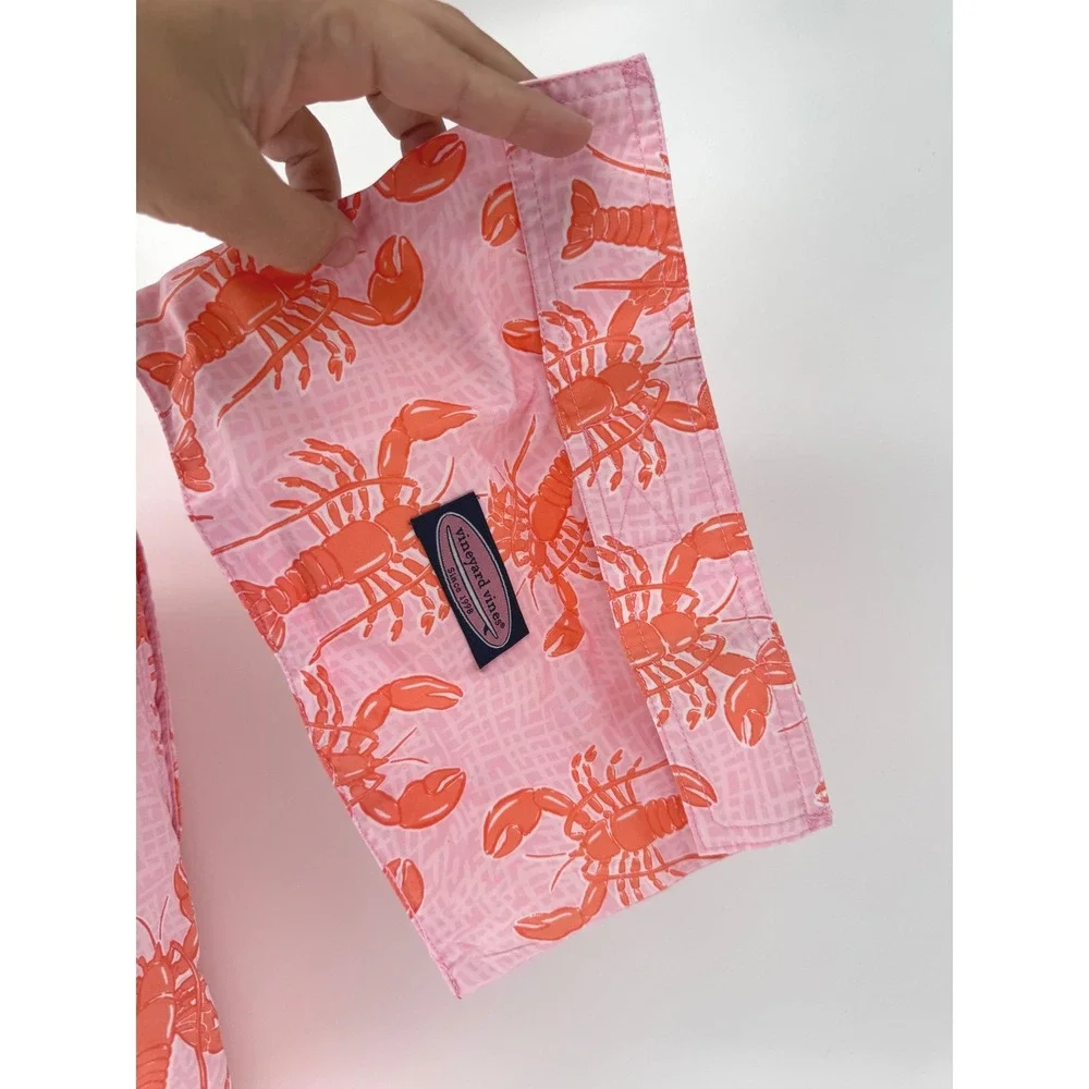 Vineyard Vines Swim Trunks Mens XXL‎ Pink Lobster Print Coastal Preppy Shorts